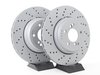 ES#2649850 - 34212283803KT - Rear Cross Drilled Brake Rotors - Pair (350x24) - Semi-Floating 2-Piece Design  - Zimmermann - BMW