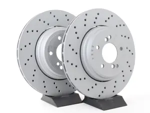 Rear Cross Drilled Brake Rotors - Pair (350x24)