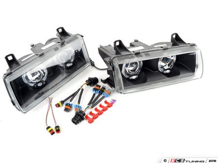 ES#3024863 - 1AL008875-851 - Hella Euro Angel Eye Headlight Kit With Black Housings - (NO LONGER AVAILABLE) - The ideal European lighting experience for your E36! - Hella - 