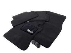 ES#195014 - 82110391860 - Carpeted Floor Mat Set - Anthracite - Complete set of four floor mats - Genuine BMW - BMW