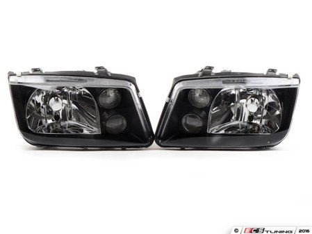 ES#3021439 - LHJET99JMRS - OE Style Headlight Set - Black - US spec OE style headlights with blacked out housing - Spec-D Tuning - Volkswagen