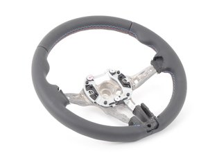 ES#2683571 - 32307846034 - M Leather Steering Wheel - Black leather with black trim and M color stitching - Genuine BMW - BMW