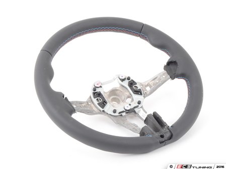 ES#2683571 - 32307846034 - M Leather Steering Wheel - Black leather with black trim and M color stitching - Genuine BMW - BMW