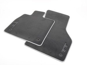 ES#2955206 - 8S1061275MNO - Front Carpeted Floor Mats - Sabre (Black) - Featuring the 'TT' logo - Genuine Volkswagen Audi - Audi