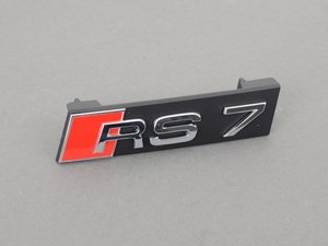 ES#2844894 - 4G8853736D2ZZ - 'RS7' Grille Emblem - Chrome/Red - Replace your worn or missing emblem - Genuine Volkswagen Audi - Audi
