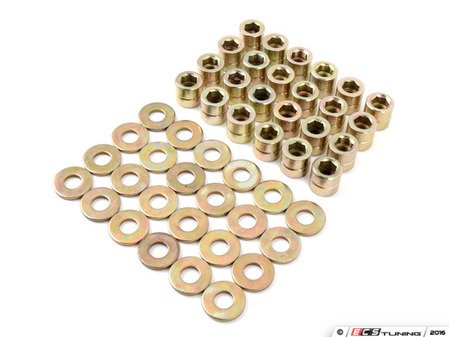 ES#2763042 - 99903109101K - Cylinder Head Nut & Washer Kit - Includes 24 washers and 24 nuts - URO - Porsche