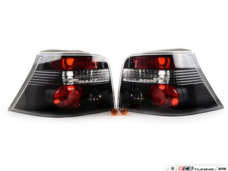 ES#3021580 - LTGLF99JMTM - Black Tail Light - Pair - Stylish aftermarket tail lights for your MK4 Golf / GTI / R32 with a black housing - Spec-D Tuning - Volkswagen