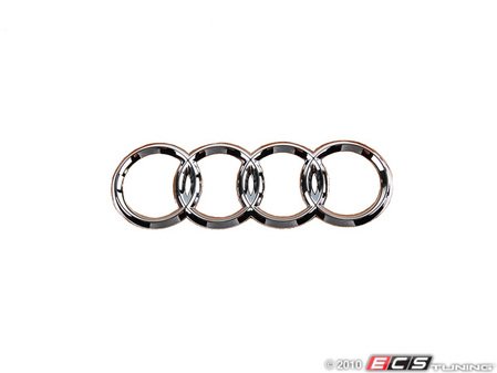 ES#383864 - 4E08537422ZZ - Audi Trunk Emblem - (NO LONGER AVAILABLE) - Trunk mounted Audi rings, featuring self adhesive backing - Genuine Volkswagen Audi - 