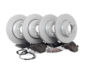 ES#2837198 - 34116764021KT - Front And Rear Brake Service Kit  - Featuring Zimmermann coated rotors and ECS DD23 "Daily Driver" ceramic pads. - Assembled By ECS - BMW