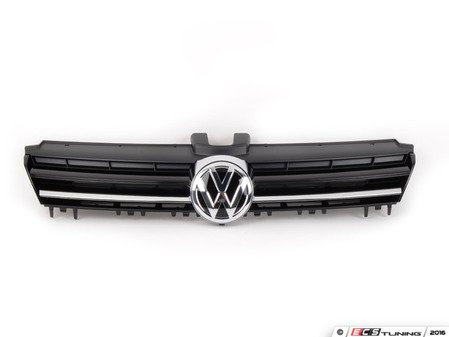 ES#3627845 - 5G0853651DZLL - Golf Lighting Package Grille - With Chrome Strip - Gloss black bars with chrome strip and "VW" badge - Genuine Volkswagen Audi - Volkswagen