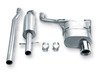 ES#3031816 - 140030 - Stainless Steel Cat-Back Exhaust - 2.5" stainless steel with dual 4.00" oval-rolled, angle-cut tips - Borla - MINI