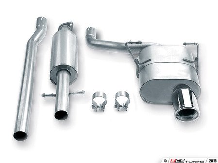 ES#3031816 - 140030 - Stainless Steel Cat-Back Exhaust - 2.5" stainless steel with dual 4.00" oval-rolled, angle-cut tips - Borla - MINI