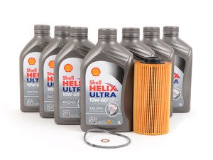 ES#3106724 - E39M5INKT8 - Shell Helix Ultra Racing Oil Change Kit - (NO LONGER AVAILABLE) - The perfect kit to service your M5 or Z8 using Shell Helix Ultra Racing oil and a Mann oil filter - Assembled By ECS - 