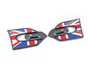 ES#2715001 - 51142339313 - Side Scuttle Set - Union Jack - Unique MINI design that attaches to the side corner panel - Genuine MINI - MINI
