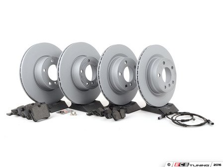 ES#2862340 - 34116792219kt4KT - Front And Rear Brake Service Kit - Featuring Zimmermann rotors and ECS DD23 "Daily Driver" ceramic pads. - Assembled By ECS - BMW