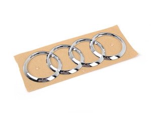 ES#2723245 - 8V78537422ZZ - Audi Trunk Emblem - Trunk mounted Audi rings, featuring self adhesive backing - Genuine Volkswagen Audi - Audi