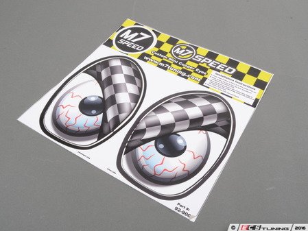 ES#3089002 - 92-9006 - M7 Eye Decal Set - Checkered Flag - Add some eyes to your engine bay wheel well - M7 Speed - MINI