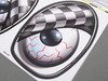 ES#3089002 - 92-9006 - M7 Eye Decal Set - Checkered Flag - Add some eyes to your engine bay wheel well - M7 Speed - MINI