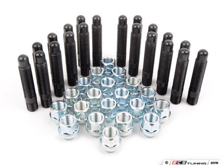 ES#2840126 - LS0645MMCONE - Competition Wheel Stud Conversion Kit - 45MM Studs M14x1.5 Ball Seat Lug Nuts - (NO LONGER AVAILABLE) - Set of 20 Studs and Conical Lug Nuts - Rennline - 