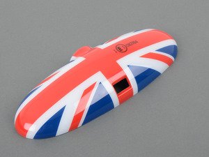 ES#79577 - 51160398500 - Union Jack Cover Rearview Mirror - (NO LONGER AVAILABLE) - Attaches to the back of the center mirror - Genuine MINI - 