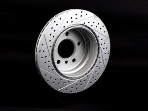 ES#2960774 - 013176ECS04A-01 - Rear Cross Drilled & Slotted Brake Rotors - Left (320X20) - $26.69 - ECS - BMW