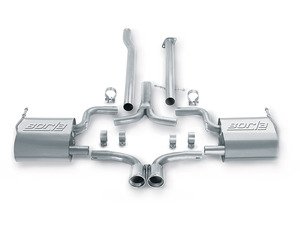 ES#3031834 - 140027 - Stainless Steel Cat-Back Exhaust - Touring - 2.25" stainless steel with dual 3.14" dual oval-rolled, angle-cut tips - Borla - 