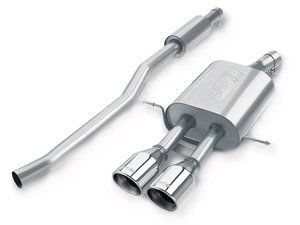 ES#3031822 - 140518 - Stainless Steel Cat-Back Exhaust - Touring - 2.25" stainless steel with dual 4" dual oval-rolled, angle-cut tips - Borla - 