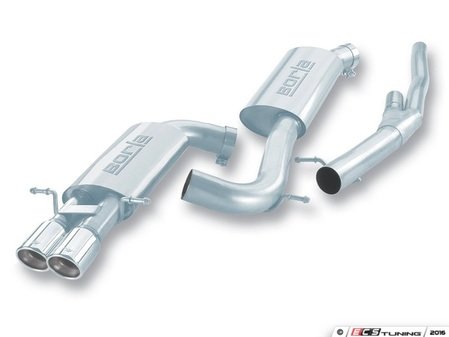 ES#3107254 - 14902 - Performance Cat-Back Exhaust System - 3" stainless steel with dual 4.63" polished stainless tips - Borla - Audi