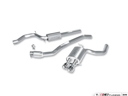 ES#3107016 - 140315 - Performance Cat-Back Exhaust System - single exit - 2.5" stainless steel with dual 3.5" polished stainless tips - Borla - Audi