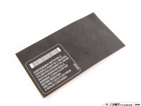 ES#2194657 - 71249806993 - LABEL BRAKE FLUID - Genuine BMW - BMW MINI