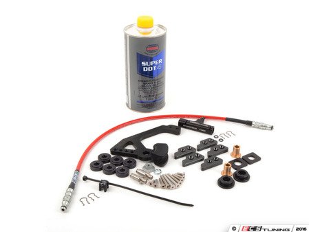 ES#3047997 - 006719ECS02-03KT - ECS Ultimate "Stick Shift Upgrade" Kit - Stage 2 - --Improve your launch,clutch pedal feel & shorten your shifts-- Includes ECS Exact-Fit Stainless Clutch Hose, Solid Shifter Bushings, Billet Clutch Bleeder Block, Adjustable Short Shifter and hydraulic fluid! - ECS - Volkswagen