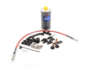 ES#3047897 - 006719ECS01-25KT - ECS Ultimate "Stick Shift Upgrade" Kit - Stage 3 - --Improve your launch,clutch pedal feel & shorten your shifts-- Includes ECS Exact-Fit Stainless Clutch Hose, Solid Shifter Bushings, Billet Clutch Bleeder Block, Adjustable Short Shifter and hydraulic fluid! - ECS - Volkswagen