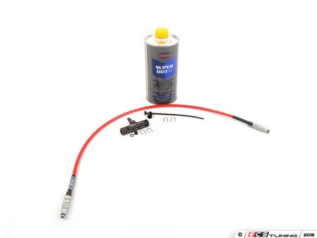 ES#3047919 - 006719ECS11-05KT - ECS Ultimate Clutch Pedal Upgrade Kit  - --Improve your launch and clutch pedal feel-- Includes ECS Exact-Fit Stainless Clutch Hose, Billet Clutch Bleeder Block and hydraulic fluid! - ECS - Volkswagen