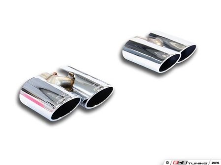 ES#3056315 - 771727 - Quad Polished Oval Tips - 100x75mm - Pair of dual outlet tips with a polished finish - Supersprint - 