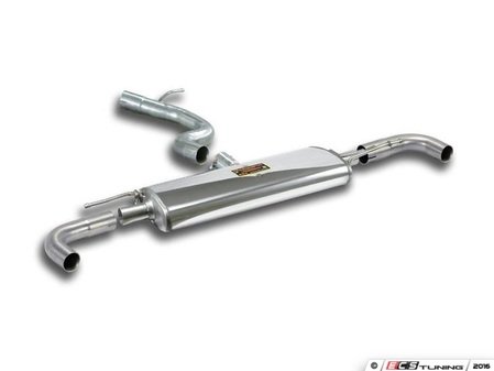 ES#3055228 - 771854 - Rear Exhaust Section With Muffler - 409 hi-grade Stainless steel dual exit rear exhaust with silencer - Supersprint - Audi