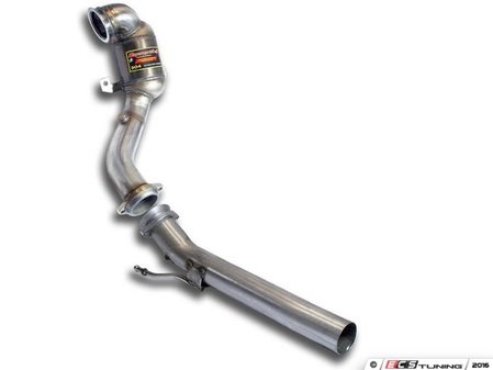 ES#3107689 - 772841kt1 - Turbo Back Exhaust System - Non-Resonated - Stainless steel non-resonated turbo-back exhaust system with 200-cell cat and dual polished tips - Supersprint - Audi