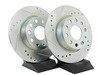 ES#2864005 - HK4567.544B - rear Sector 27 Performance Rotor & Pad Kit - Featuring Hawk Sector 27 cross drilled and slotted rotors with HPS 5.0 brake pads - Hawk - Audi