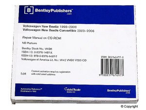 ES#2125 - VENB - New Beetle (98-02) Factory Service Repair Manual On CD By Robert Bentley - A must have for any Do-It-Yourselfer! Includes maintenance, service, and repair information! - Bentley - Volkswagen