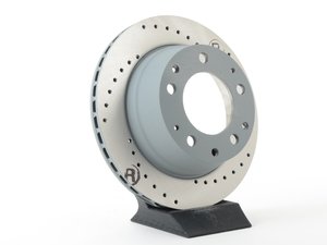 ES#2588369 - 275195 - Rear Cross-Drilled Brake Rotors - Pair 11.22" (285mm) - Rear axle fitment - Both left and right - Sebro - Porsche