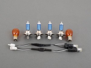 ES#2581746 - N10320102KT1 - Headlight Bulb Refresh Kit - Upgraded - Ziza Super White High, Low and LED City lights for increased curb appeal - Assembled By ECS - Volkswagen