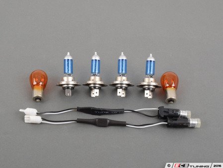ES#2581746 - N10320102KT1 - Headlight Bulb Refresh Kit - Upgraded - Ziza Super White High, Low and LED City lights for increased curb appeal - Assembled By ECS - Volkswagen