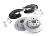ES#205185 - MK5GTIRKTV2 - ECS Rear Big Brake Kit - Plain Rotors - 282mm Rotors, Caliper Carriers, and Dust Shields - Assembled By ECS - Volkswagen
