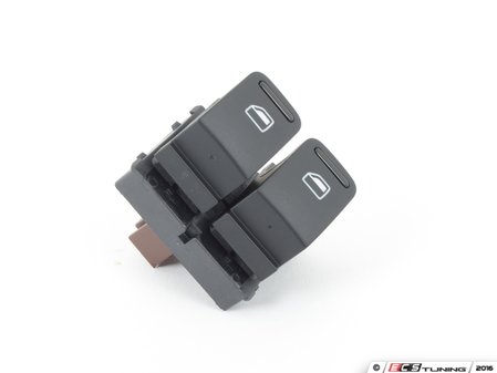 ES#3187217 - 5C5959857BIFZ - Driver Side Window Switch - Satin Black/White - Controls both driver and passenger side window - Genuine Volkswagen Audi - Volkswagen