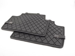 ES#4908764 - 51475B50A85 - Essentials Rear Rubber Factory Floor Mats Set Black - Priced As Set - Replace or upgrade to factory MINI mats - Genuine MINI - MINI
