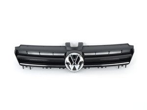 ES#3640650 - 5G0853651GZLL - Golf Non-Lighting Package Grille - With Chrome Strip - Factory replacement front grille - Genuine Volkswagen Audi - Volkswagen