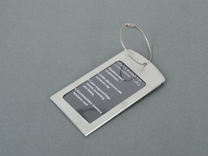 ES#248687 - 18998 - Stainless Steel Luggage Tag - (NO LONGER AVAILABLE) - Dazzle everybody with this unique vw luggage tag! - DriverGear - 