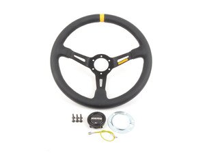 ES#3089062 - R1908/35L - MOMO Mod.08 Steering Wheel - Black Leather - 350mm  - Black suede with black spoke finish - MOMO - Audi BMW Volkswagen MINI