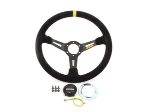 MOMO Mod.08 Steering Wheel - Black Suede - 350mm 