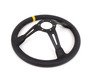 ES#3089062 - R1908/35L - MOMO Mod.08 Steering Wheel - Black Leather - 350mm  - Black suede with black spoke finish - MOMO - Audi BMW Volkswagen MINI