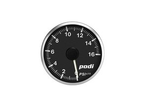 ES#3131130 - OPI-RW - Podi Stepper Motor Oil Pressure Gauge - White Needle - Red/White Back Lighting - (NO LONGER AVAILABLE) - 52mm gauge with wiring kit and remote - Podi - 